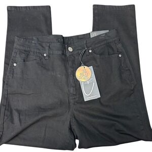 Copperflash Pants Women's Size 14W Chic Black Straight Leg Highrise Ankle Skinny